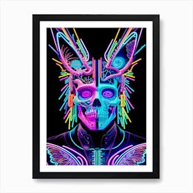Neon Skull 18 Art Print