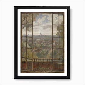 A Window View Of Rome In The Style Of Art Nouveau 3 Art Print