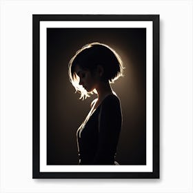 Silhouette Of A Woman 1 Art Print