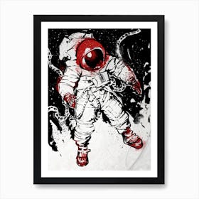 Lost In Darkness Astronaut Art Print