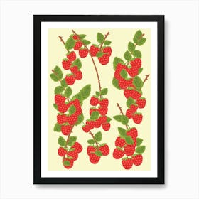 Ripe Raspberries Art Print