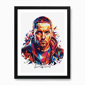 Eminem 02 Portrait Music Icon Style WPAP Pop Art Art Print