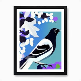 Magpie Pop Matisse 4 Bird Art Print