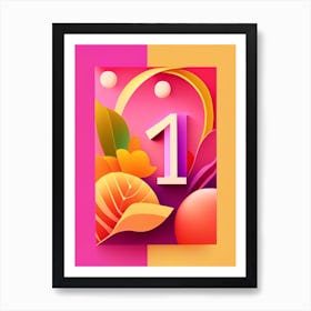 1 Number, Education Pop Art Matisse Art Print