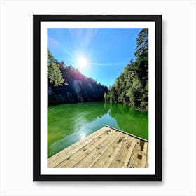 Lake With Green Water Art Print