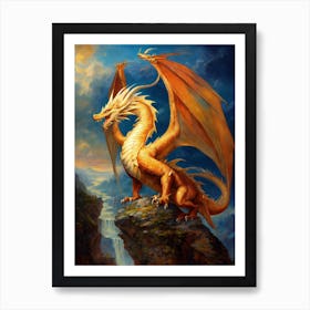 A Legendary Dragon Painted In Oil Colors With Da V (1) Art Print