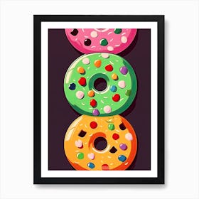 Confetti Donuts Art Print