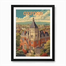 Oxford City England Travel Art Print