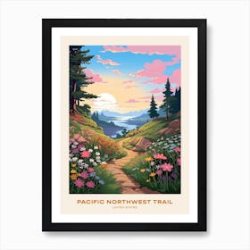 Pacific Northwest Trail Usa 1 Hike Poster Art Print