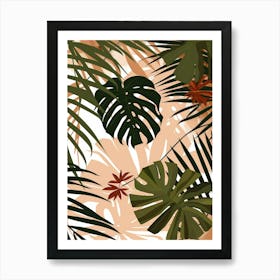 Tropical Leaves Background 4 Art Print