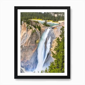 The Lower Falls Of The Yellowstone River, United States Majestic, Beautiful & Classic (1) Art Print