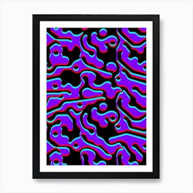 Psychedelic Wave Pattern Abstract Art Print