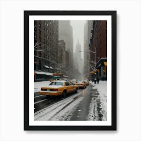 New York City Snow Art Print