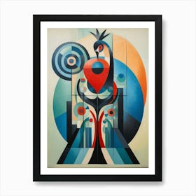 Peacock Abstract Pop Art 1 Art Print