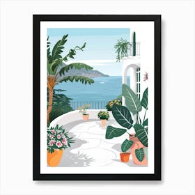 Mediterranean Sea View 1 Art Print