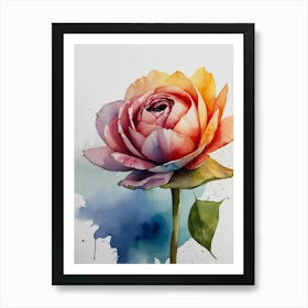 Watercolor Rose 3 Art Print