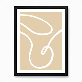 Beige Line Art Poster_1981596 Art Print