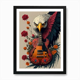 Eagle Guitar Art Print