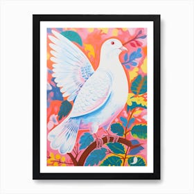 Colourful Bird Painting Dove 2 Art Print