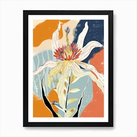 Colourful Flower Illustration Edelweiss 4 Art Print