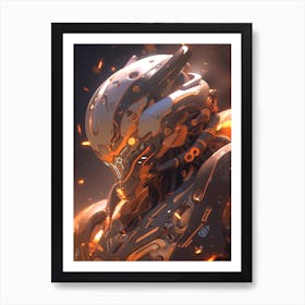 Futuristic Robot 3 Art Print