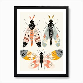 Colourful Insect Illustration Hornet 8 Poster