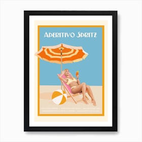 Aperitivo Spritz Kunstdruck retro fürs Wohnzimmer