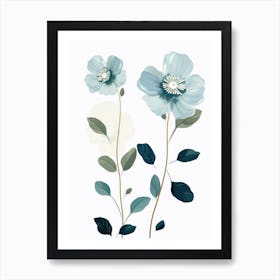 Blue Flowers 29 Art Print