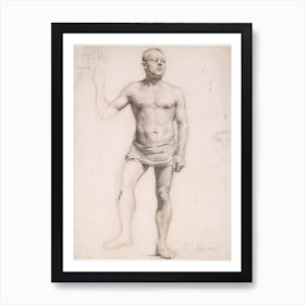 Nude Male Model (1890), Pekka Halonen Art Print