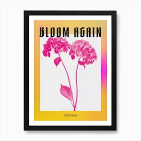 Hot Pink Hydrangea 2 Poster Art Print