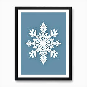 Individual, Snowflakes, Retro Minimal 2 Art Print