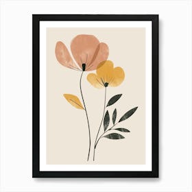 Vancouver Flower Market Boho Minimalist Style 1 Art Print