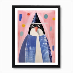 Playful Illustration Of Penguin For Kids Room 3 Art Print