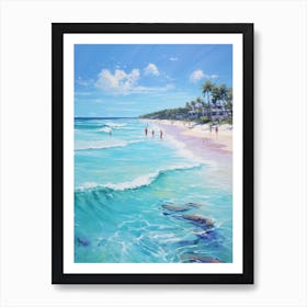 An Oil Painting Of Tulum Beach, Riviera Maya Mexico 2 Art Print