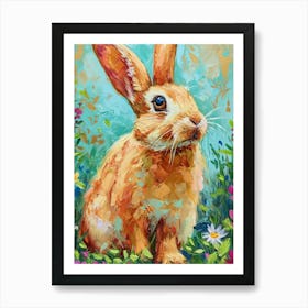 Chinchilla Rabbit Painting 2 Art Print