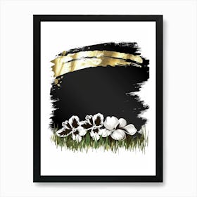 Black And Gold Painting 3 Art Print