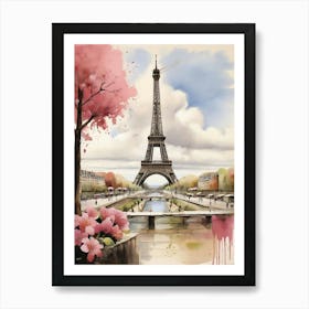 Paris Eiffel Tower art print 2 Art Print