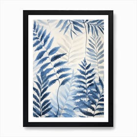 Blue Ferns 2 Art Print