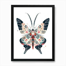 Colourful Insect Illustration Lacewing 9 Art Print
