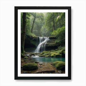 Default Forests And Waterfalls These Images Bring A Sense Of C 3 Art Print