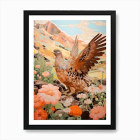 Grouse 1 Detailed Bird Painting Art Print