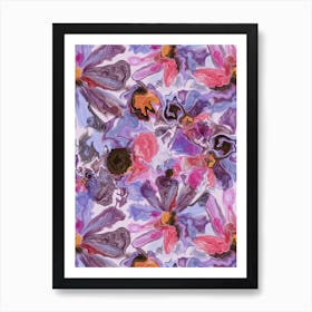 Tie Dyed Floral Art Print