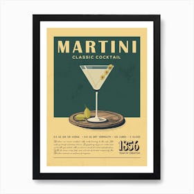 Martini Classic Cocktail Art Print