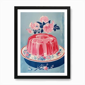 Pastel Pink Jelly Vintage Cookbook Inspired 1 Art Print