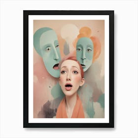 Masks Stock Videos & Royalty-Free Footage Art Print