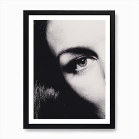 Black And White Femail Portrait Art Print Art Print