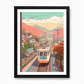 Yokohama Japan Travel Illustration 1 Art Print