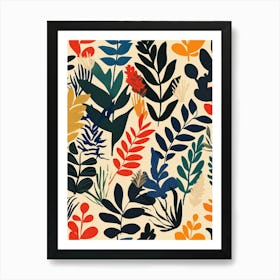 Seamless Pattern With Leaves Art Print