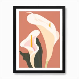 Calla Lilies Flower Big Bold Illustration 1 Art Print