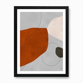 Expressive abstract shapes 6 Art Print